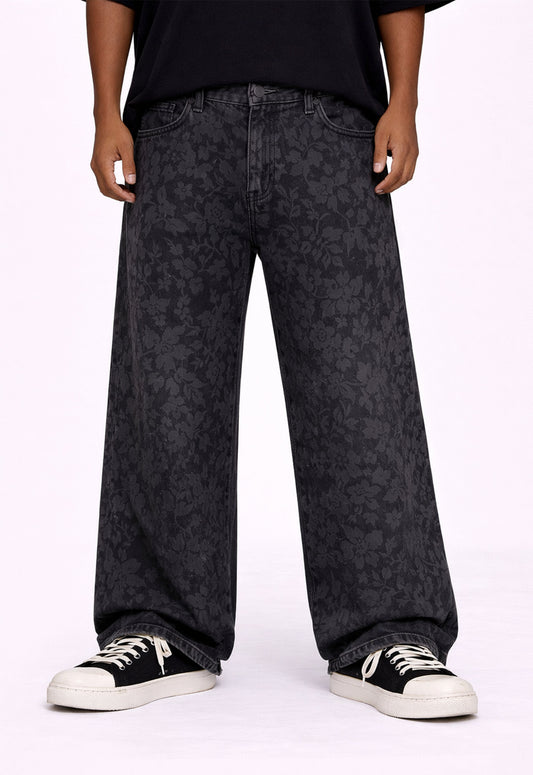 NOIR FLORAL DENIM