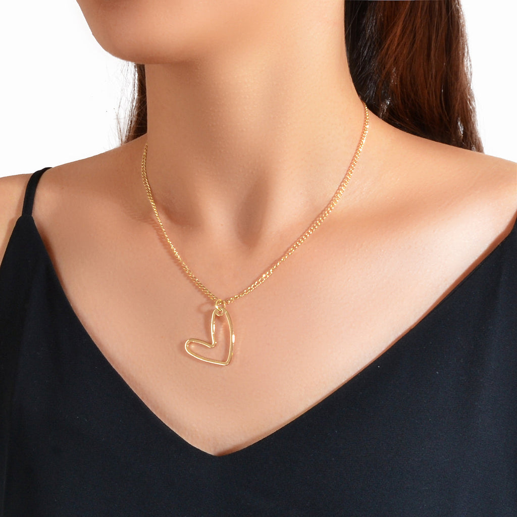 Minimalist Gold Heart Necklace