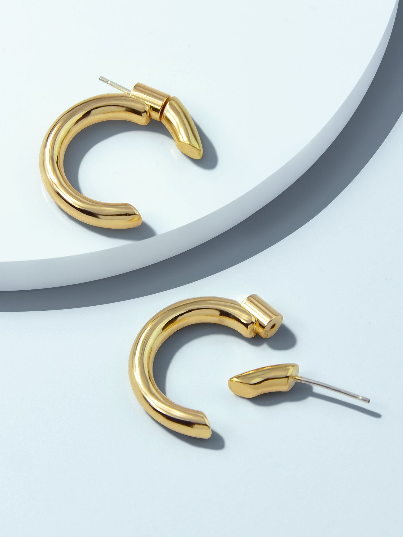 Chunky Gold Huggie Hoops