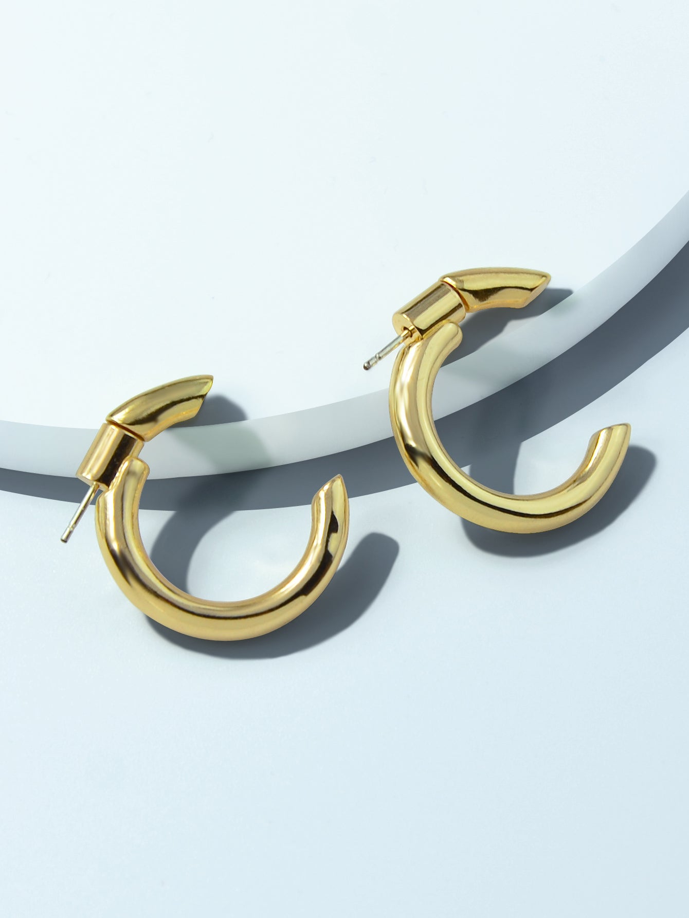 Chunky Gold Huggie Hoops