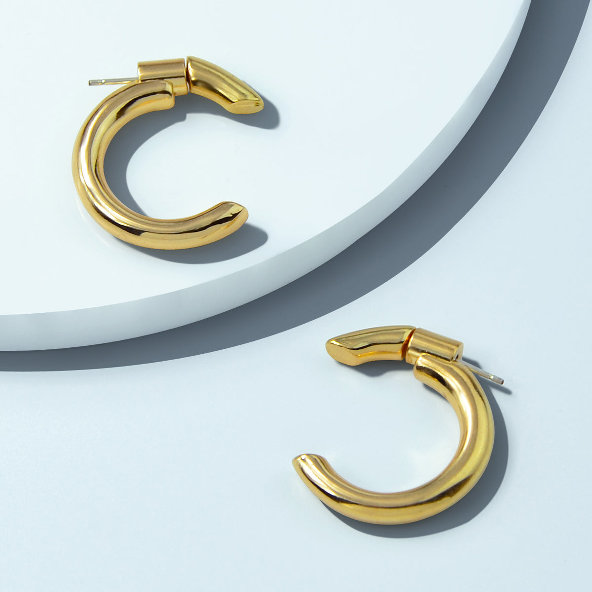Chunky Gold Huggie Hoops