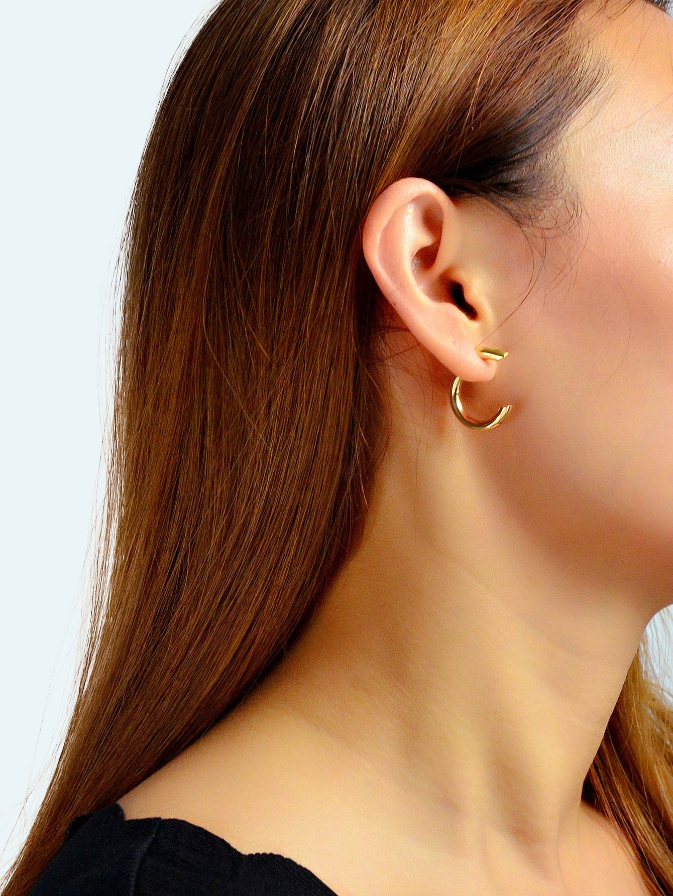 Chunky Gold Huggie Hoops