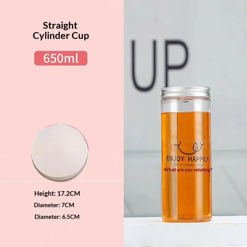 Plastic Disposable Square Bottle 500ML 650ML | Leakproof Juice, Milk Tea & Yogurt Container for Home and Commercial Use