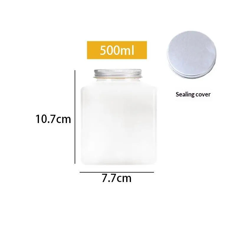 Plastic Disposable Square Bottle 500ML 650ML | Leakproof Juice, Milk Tea & Yogurt Container for Home and Commercial Use