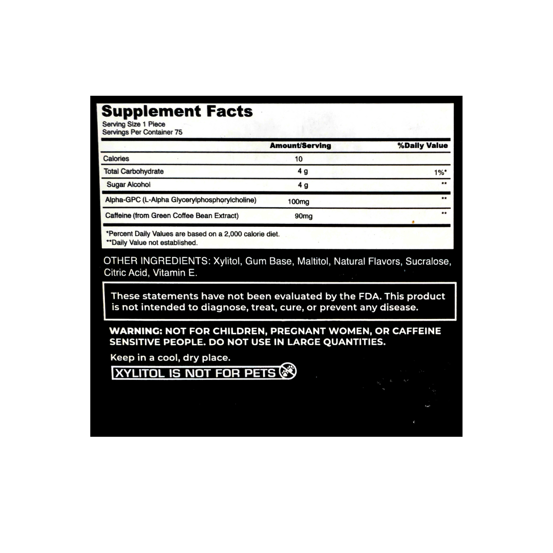Strike Premium Energy Gum | 1 Pack