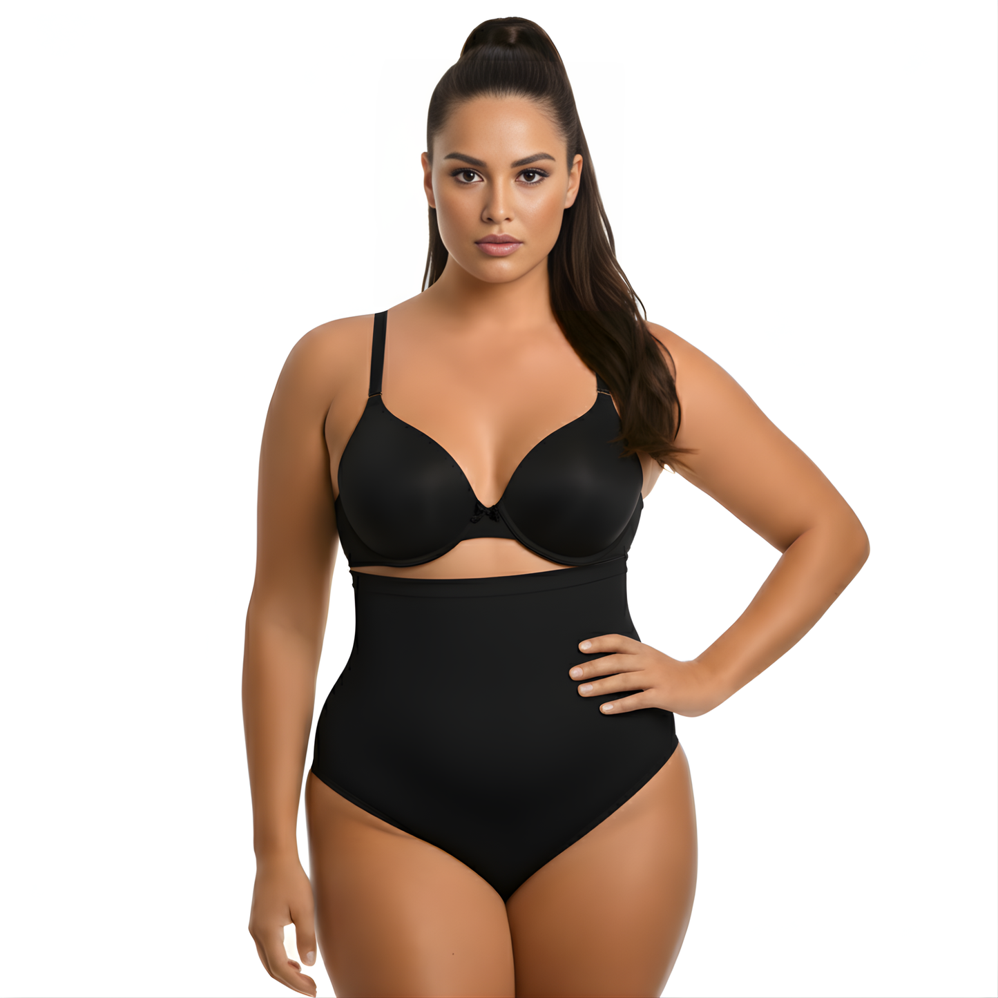 InstantFigure Hi-waist Plus Size panty with thong back WP019TC