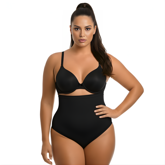 InstantFigure Hi-waist Plus Size panty with thong back WP019TC