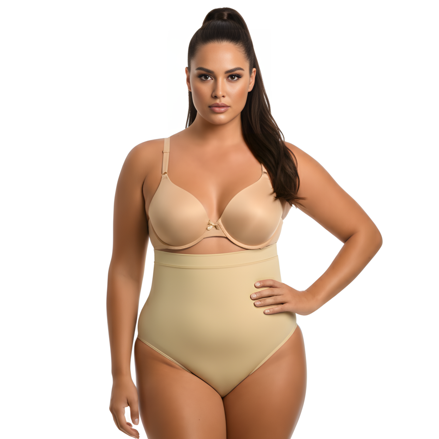 InstantFigure Hi-waist Plus Size panty with thong back WP019TC