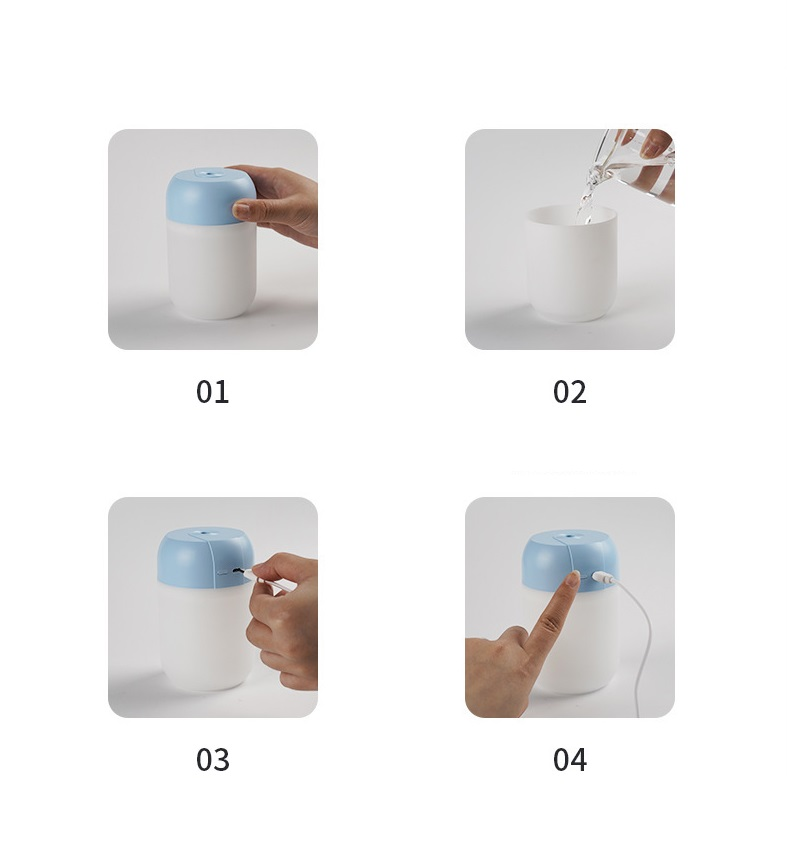 Mini Portable Ultrasonic Humidifier & Aroma Diffuser